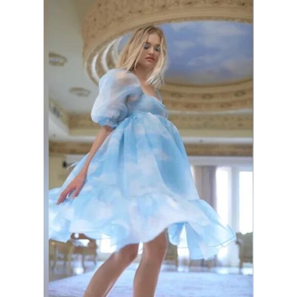 Selkie Dresses & Skirts - SELKIE Sz S Small Head in the Clouds French Puff Dress NWT